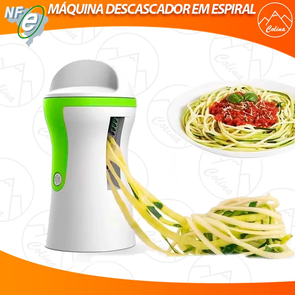 Máquina Cortar Vegetais Espaguete Vegano Abobrinha 3 Em 1