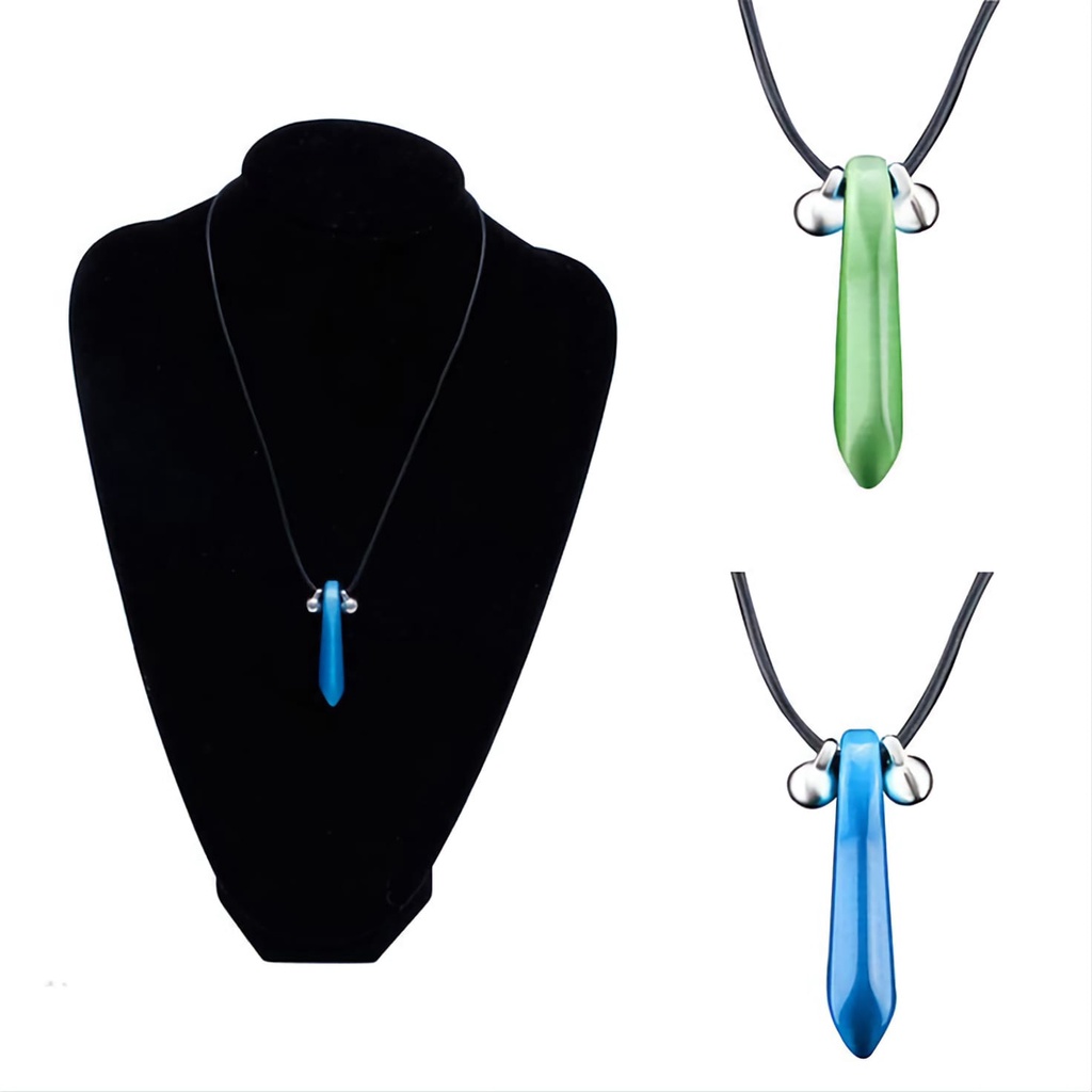 Colar Naruto 1 Hokage Hashirama Tsunade Pedra Azul e Verde