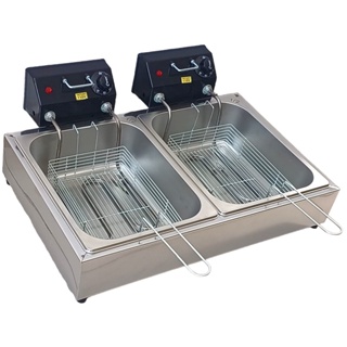 Fritadeira Elétrica 2 cubas 10 litros Frita Rápido
