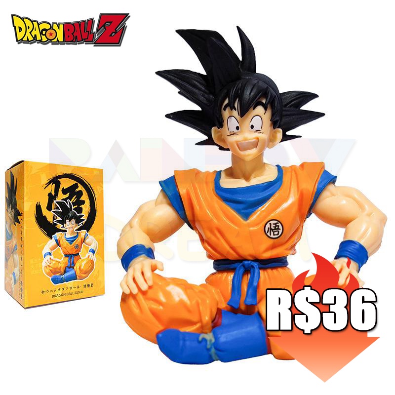 Bola De Dragão Goku Ação Figura Estátua Sentada Coleção PVC Anime Modelo Brinquedos 11cm