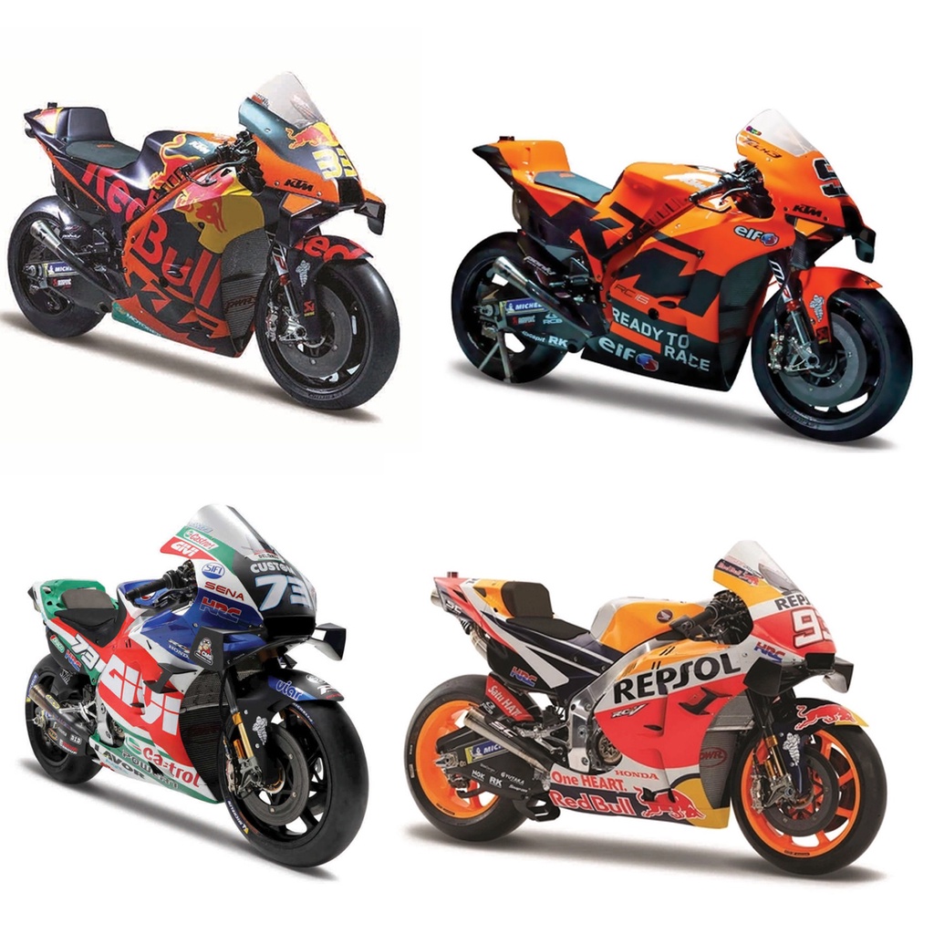 Miniaturas de Moto motogp temporada 2021 ducati honda yamaha ktm escala ...