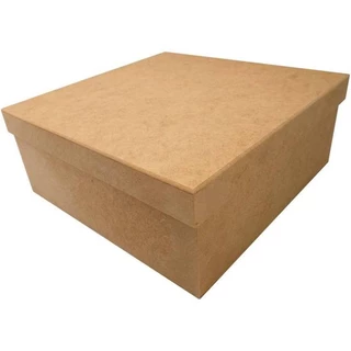 Caixa 25x25x8 Quadrada Lembrancinhas MDF