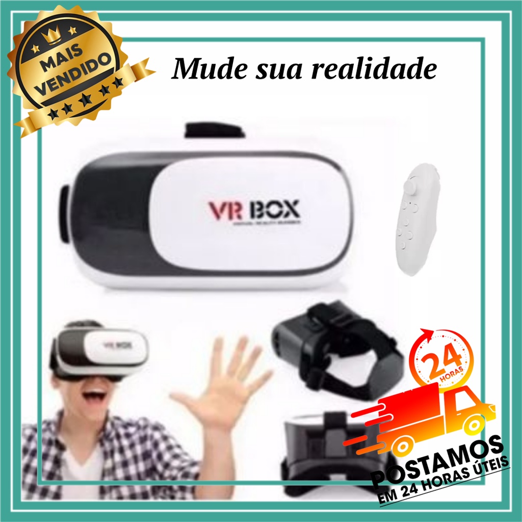 Óculos 3d Vr Box 2.0 Realidade Virtual Com Controle bluetooth Envio Imediato Produto Mais Vendido com postagem rápida