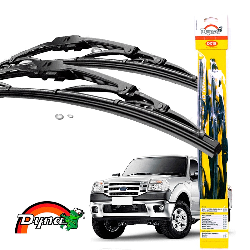 Limpador de Para-brisa Ranger 1993 a 2012 Dyna DX Palheta Chuva Dianteira Par