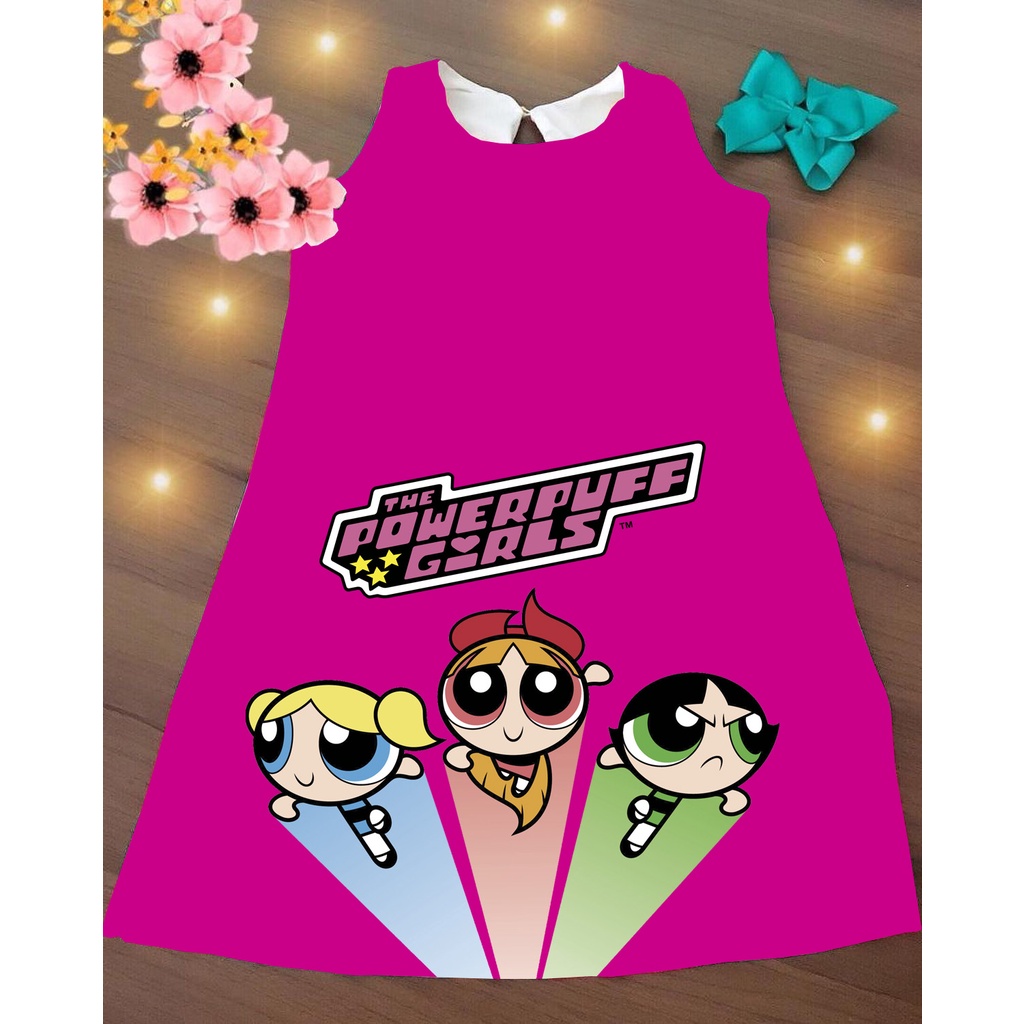 Vestido Trapézio Infantil Meninas Super Poderosas, The Powerpuff Girls ...
