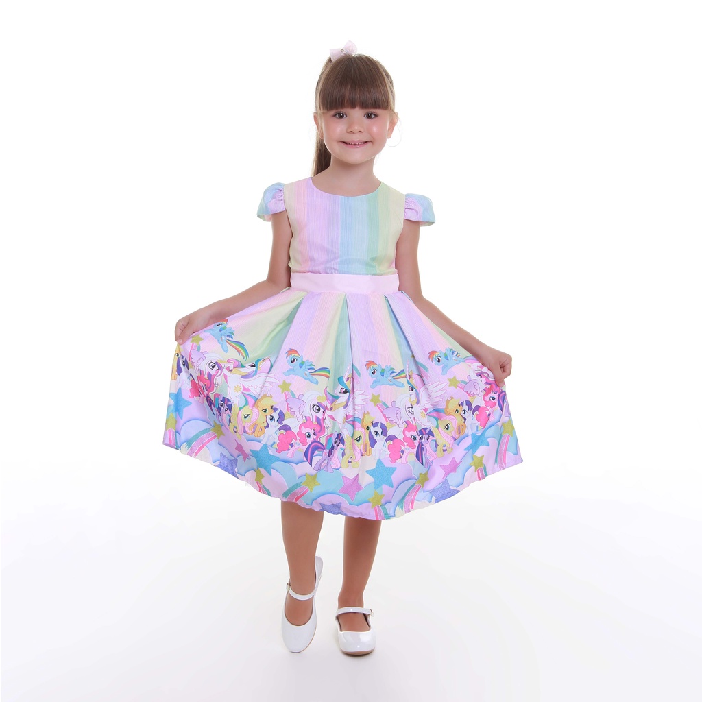 Vestido My Little Pony Festa de Aniversário | Shopee Brasil