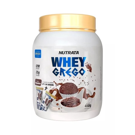 Suplemento em pó Nutrata Whey Grego proteínas Whey Grego em pote de 450g