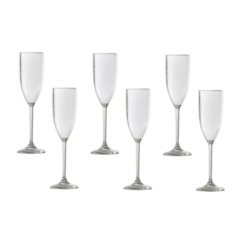 Kit 6 Taça Para Champanhe Espumante Brindar Acrilico 160ml