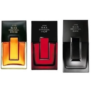 Avon perfume Black essential HOT , DARK , INTENSE