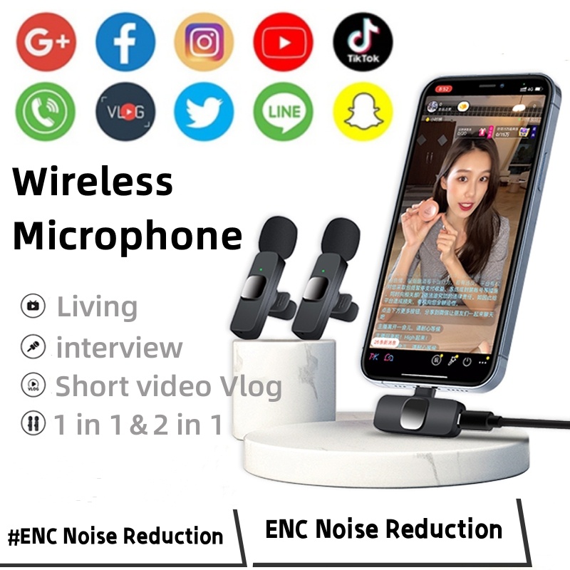 Microfone de lapela sem fio AP004 para Android - Microfone de lapela sem  fio USB C Mini para gravação, vídeos do , transmissão ao vivo,  vlogging (sem aplicativo ou Bluetooth necessário) 