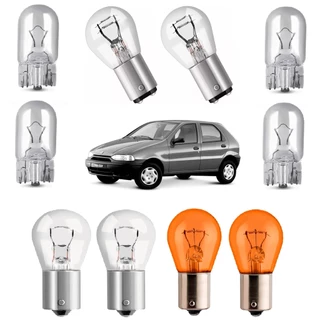 Lâmpadas Para Lanterna Traseira/ Seta/ Ré/ Freio + Pingo T10 Fiat Palio 1996 á 2000