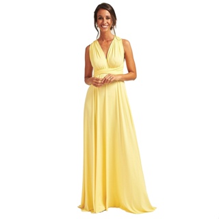 Vestidos de madrinha de clearance casamento amarelo com renda