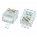 Conector Modular Rj-11 6 x 6 Vias Telefonia Kit 6-peças | Shopee Brasil