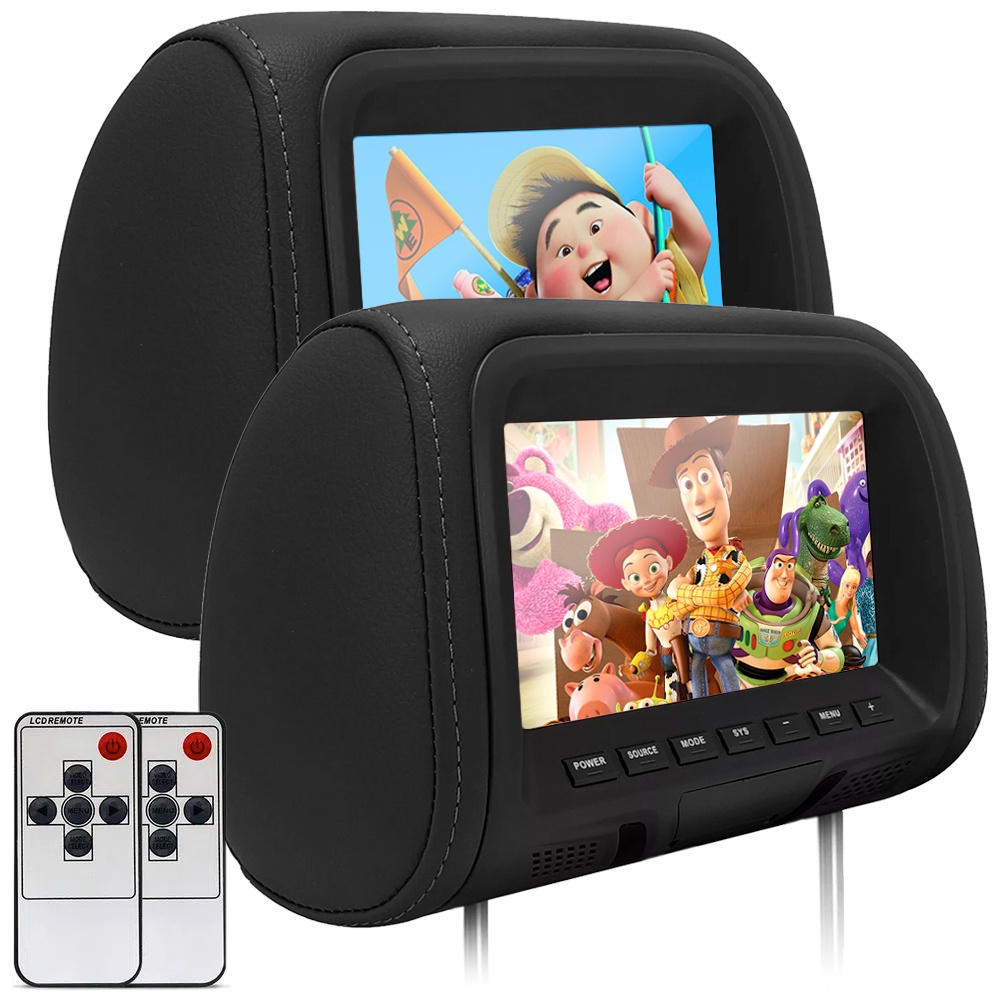 Par Encosto C/ Tela Lcd Preto 7 Polegadas Dependente Replicação Escravo