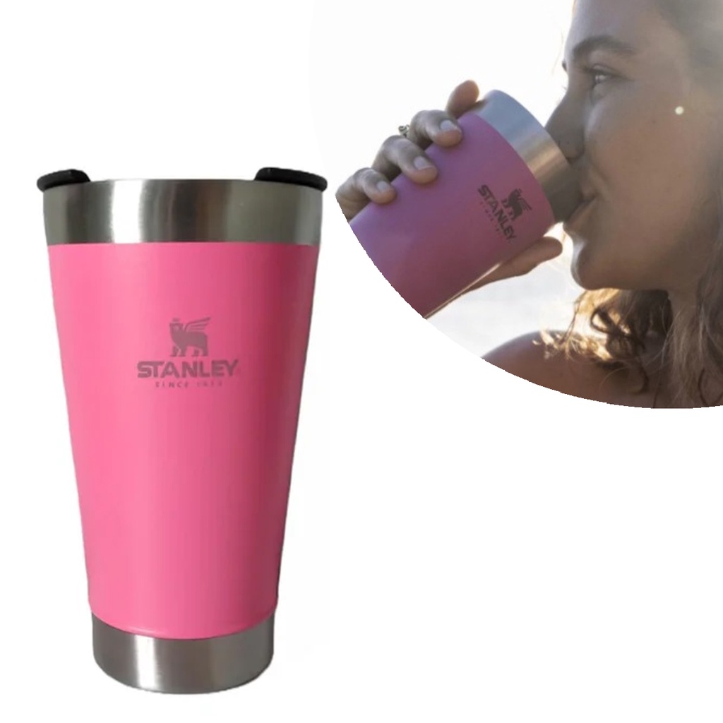 STANLEY VASO CON ABRIDOR 473ML ROSA