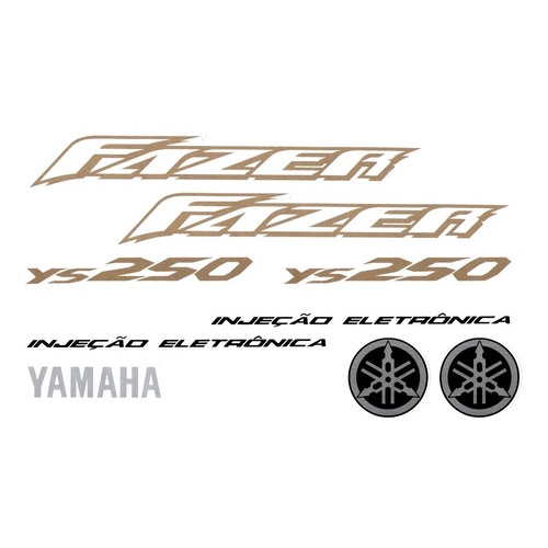 Faixas Kit Adesivos Yamaha Fazer Preta Shopee Brasil