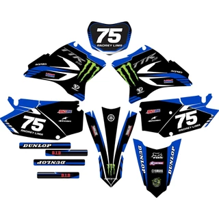 Kit Adesivos Graficos Motocross Ttr230 Biker Original Azul