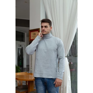 BLUSA DE FRIO MASCULINA GOLA ALTA CACHARREL DE LÃ 6 CORES DISPONÍVEIS