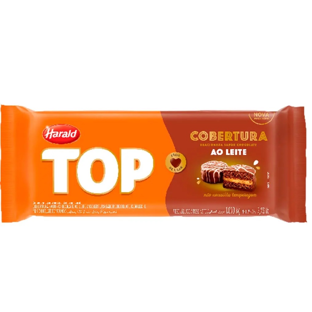 Chocolate Top Harald ao leite Cobertura Profissional 1.010kg | Shopee ...