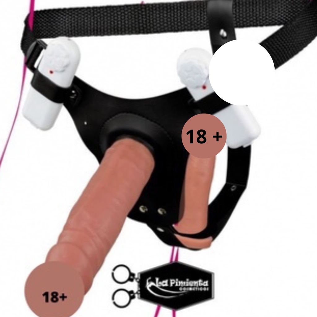 Cinta Peniana Com Duplo Pênis Vibrador P Inversão Pênis Sexo Anal | Shopee  Brasil