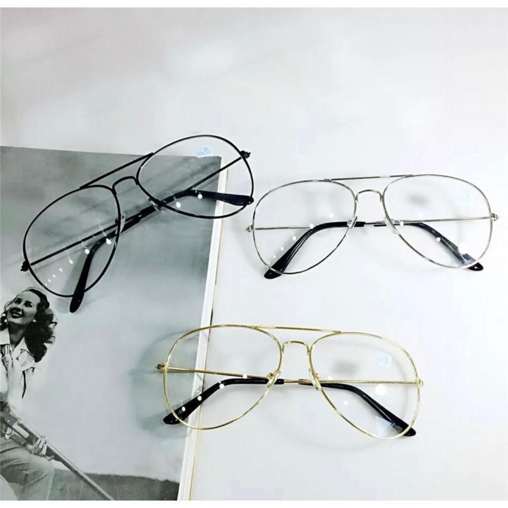 Armação Aviador Para Óculos Moda Feminina Masculina Unissex Mulher Homem Sem Grau Piloto Clássico Dourado Preto Prata Transparente Modelo Piloto 23005 Lentes De Grau Tendência