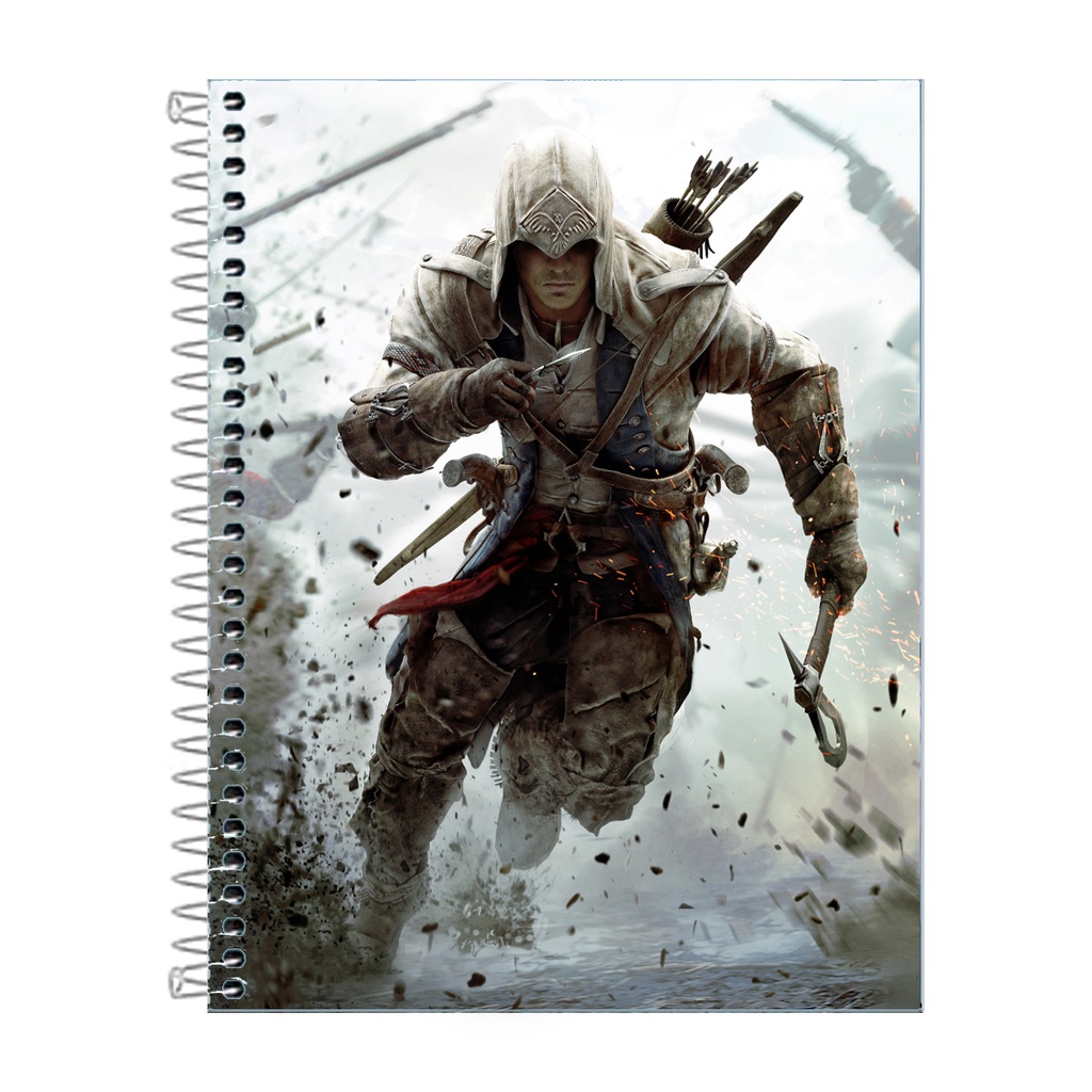 Caderno 10 Matérias 160 Folhas Personalizado Assassin´s Creed