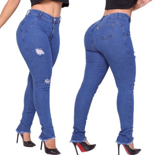 Calça Jeans Skin Azul Claro Desbotado com Elastano, Calça Feminina Nunca  Usado 88413893