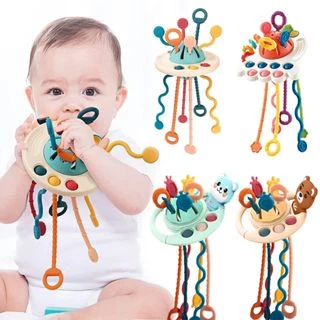 Novo Brinquedo De Polvo De Dedo Infantil Lala Para Crianças/Mordedor Calmante De Silicone Treinamento Sensorial/Exercício Divertido De Música Bombeamento