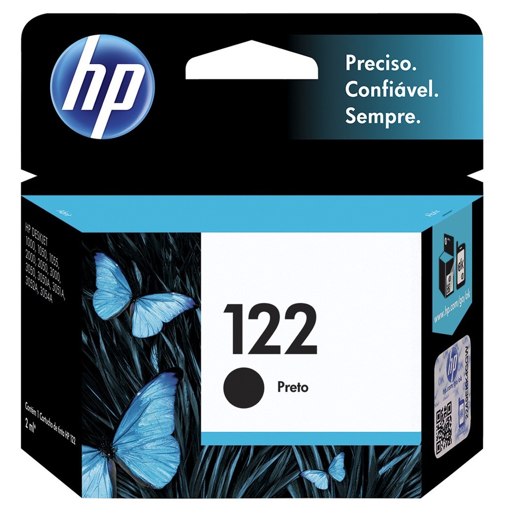 Cartucho de Tinta HP 122 Preto Original CH561HB para HP DeskJet 1000 2050 3050 2000