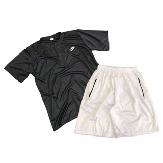 Kit 2 Conjunto Masculino Camisa e Shorts Branco e Preto Mauricinho