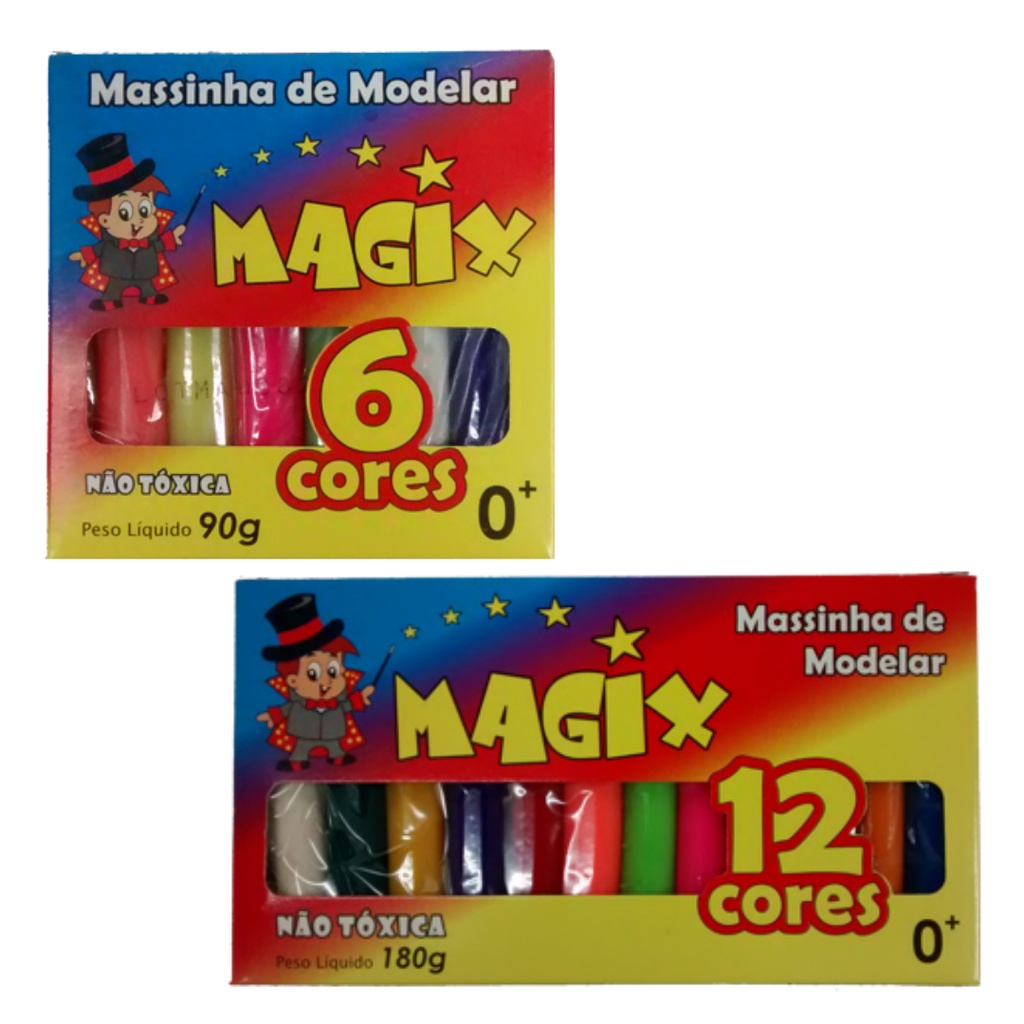 Massinha de Modelar Magix 6/12 Cores | Shopee Brasil
