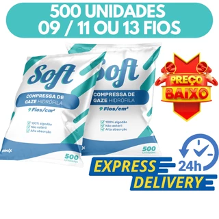 Compressa De Gaze 500 Unidades 13 Fios 11 Fios 9 Fios Soft Hidrófila Gazes Descartável Anvisa Soft em Oferta na Shopee