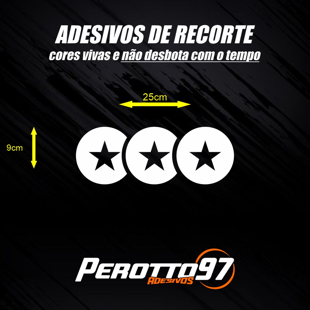 adesivo 25x9 estrelas caminhoneiro | Shopee Brasil