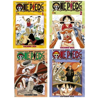 PRÉ VENDA - MANGA ONE PIECE REEIMPRESSOA PANINI 1 2 3 e 4 PRODUTO NOVO E LACRADO.