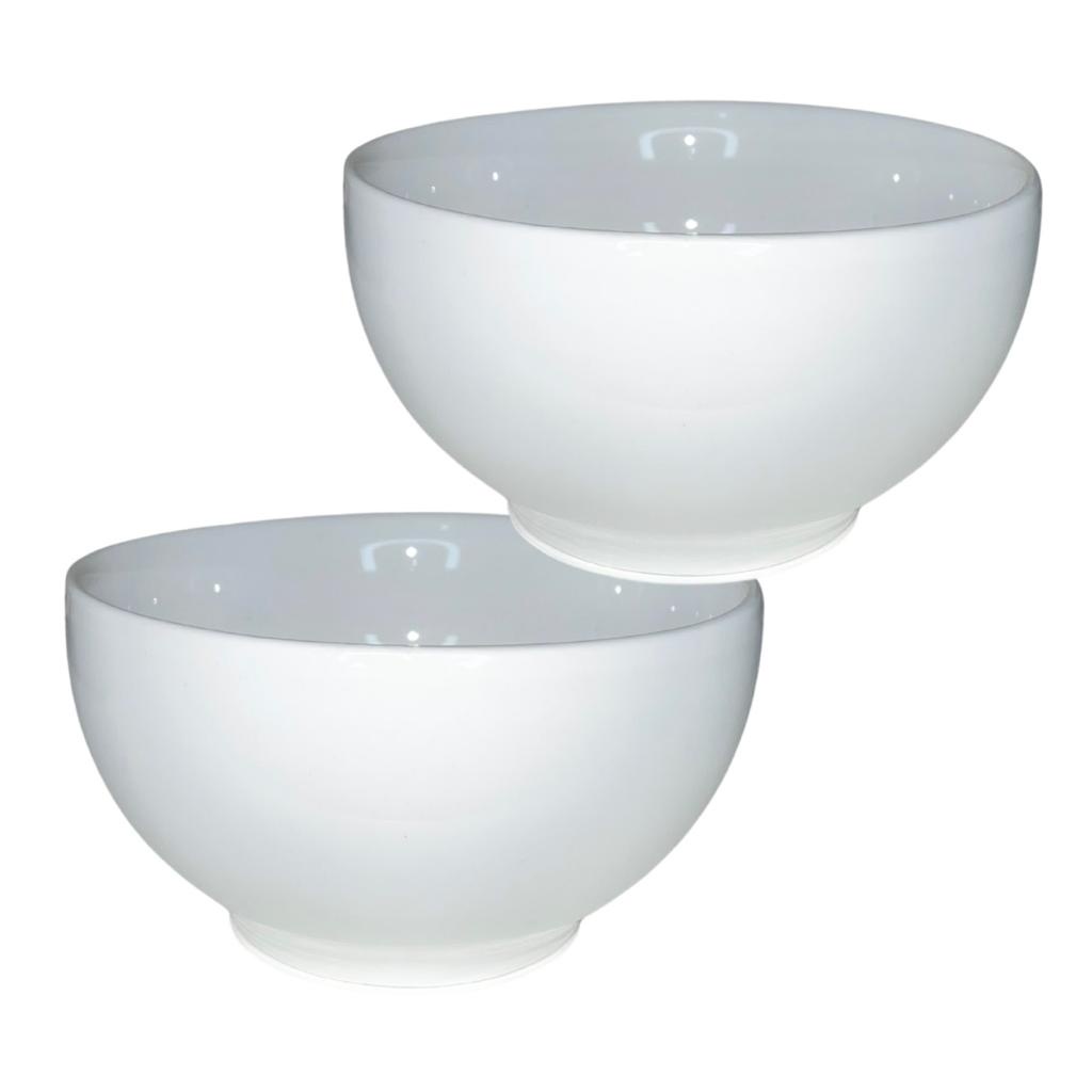 2 Cumbuca 500Ml Sopa caldos Açaí molhos porcelana branca capri media tijela