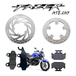 Disco Freio Dianteiro E Traseiro Modelo Moto Fazer 250 + Pastilhas