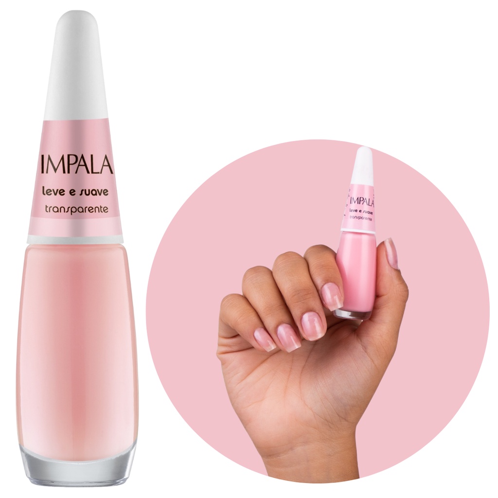 Esmalte Impala Leve e Suave Transparente Coleção A Cor Da Sua Moda 4 ...
