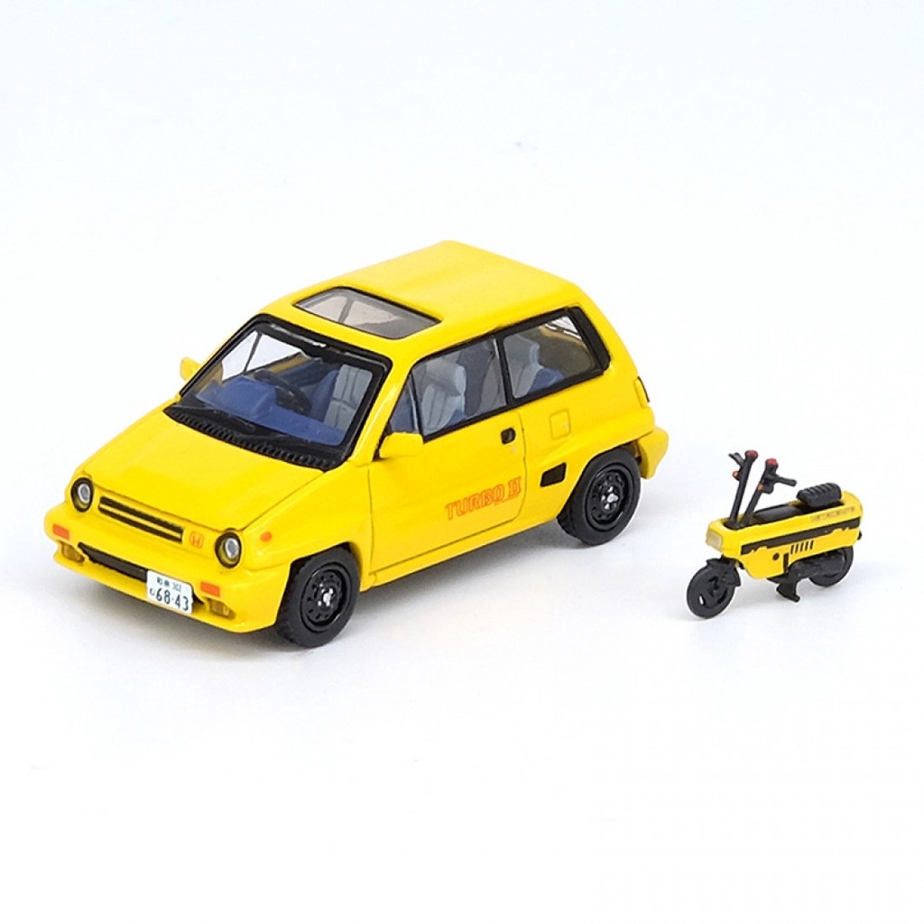 Inno64 IN64-CITYII-YL 1/64 HONDA CITY TURBO II Amarelo Com