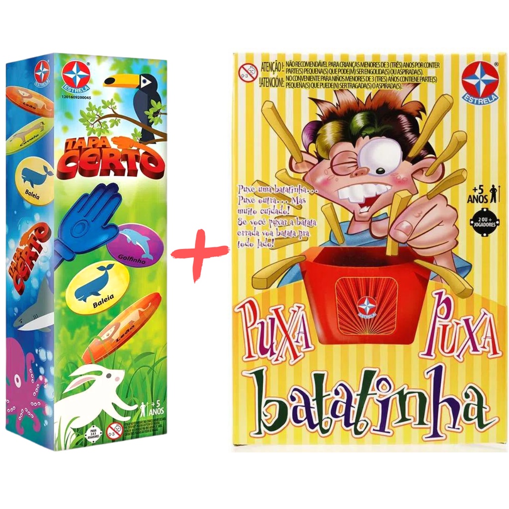 Kit Brinquedos Fábrica Faz de Verdade Bolos + Jogo Puxa Batatinha - Estrela  - PRODUTO ORIGINAL