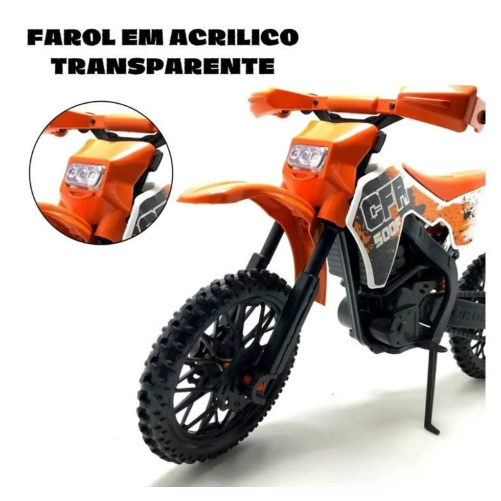 Brinquedo Mega Moto Cross De Trilha Grande Realista Infantil