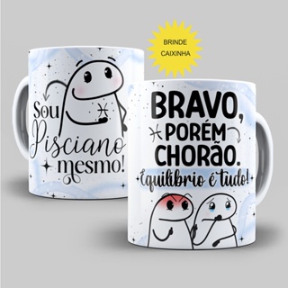 Caneca De Signos Flork Meme Palito Presente Envio Imediato - R$ 35,97