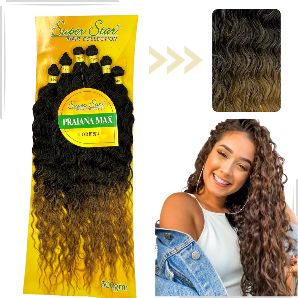 Cabelo Cacheado Organico Crochet Braids Super Star 100 Gramas 50