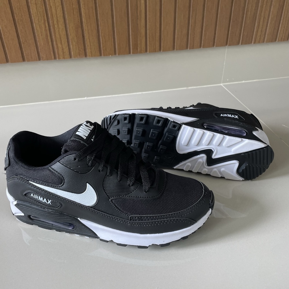 Tênis NK Air Max 90 Feminino Masculino Branco Oferta Imperdível Corrida ...