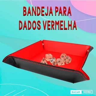 Bandeja de Dados Vermelha Para RPG