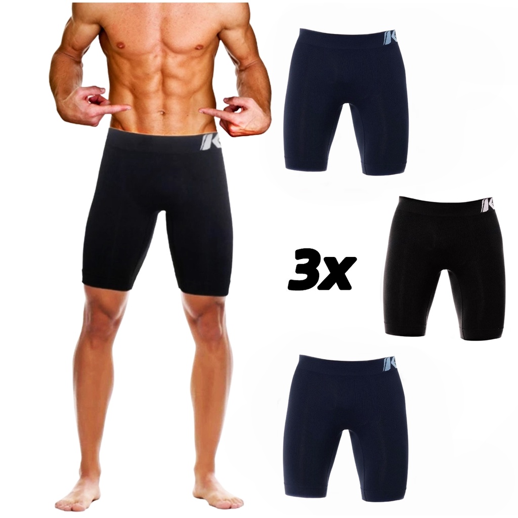 Kit 3 Bermudas Térmica Anti Assadura Shorts Térmico Treino BIke
