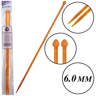 Agulhas Para Tricô Acrílica 6.0mm O Par
