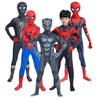 Roupas Infantis Homem-Aranha Uma Peça E Fones De Ouvido Independentes Para 2-12 Anos De Idade