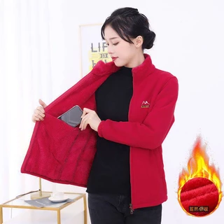 Casaco De Bolso Com Zíper Espesso De Outono E Inverno Da Mãe De Quente De Malha Espessa em Promoção na Shopee Casaco De Bolso Com Zíper Espesso De Outono E Inverno Da Mãe De Quente De Malha Espessa