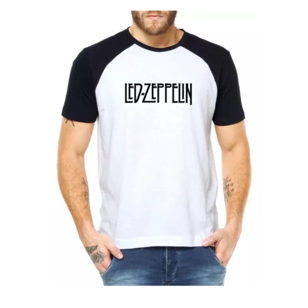 Camiseta unissex raglan Banda de Rock LED ZEPPELIN | Shopee Brasil
