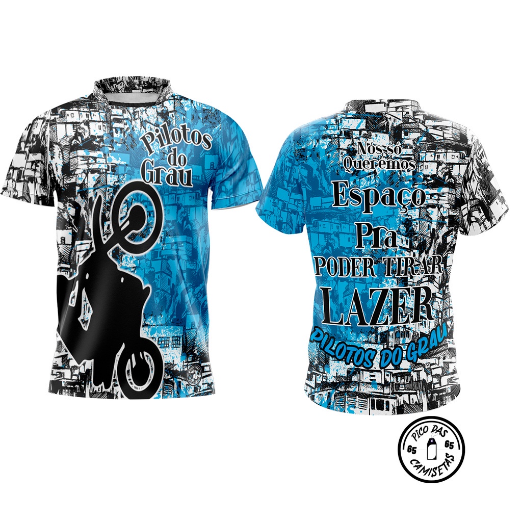 CAMISETA MASCULINA GRAU FAVELA LOUCO POR MOTO #12 - MEU ESTAMPADO